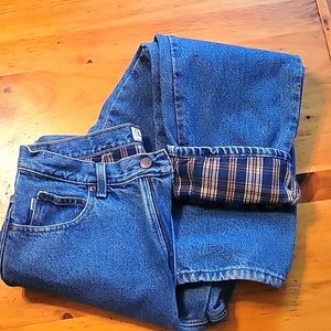 L.L.Bean 5 PocketFlannel lined jeans, sz 30x32
